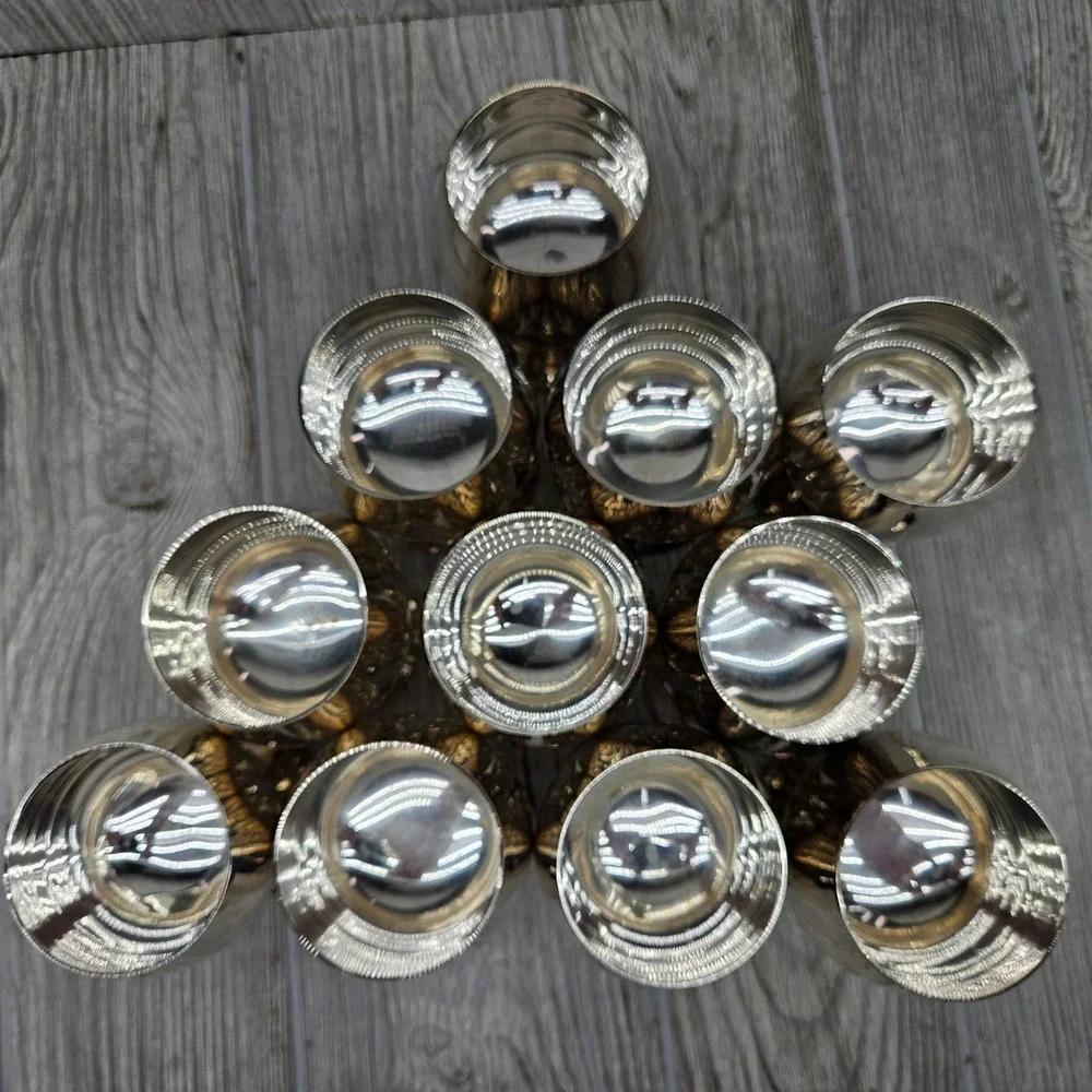 Roma SL Silver Plated Punch Cup Cordial Goblets Set of 11 Made in Spain Madrid